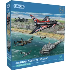 Gibsons Airshow Over Eastbourne 1000 Piece Jigsaw Puzzle Online