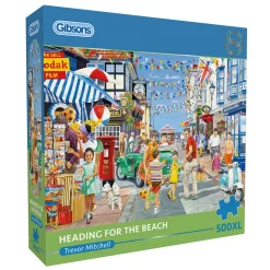 Gibsons Heading for the Beach Extra Large 500 XL Piece Jigsaw Puzzle Outlet