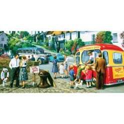 Gibsons Ice Cream by the River 636 Piece Panoramic Jigsaw Puzzle Clearance