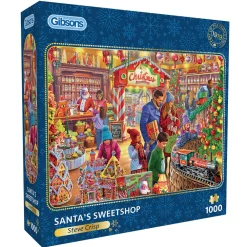 Gibsons Santa's Sweetshop 1000 Piece Jigsaw Puzzle Outlet