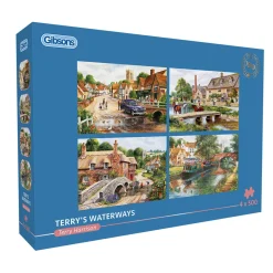 Gibsons Terry's Waterways 4 x 500 Piece Jigsaw Puzzles Discount